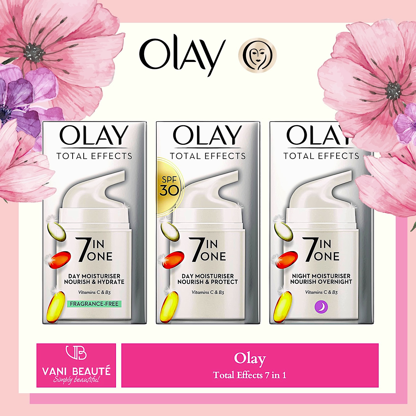 Kem dưỡng chống lão hoá 7 tác dụng olay total effect 50ml