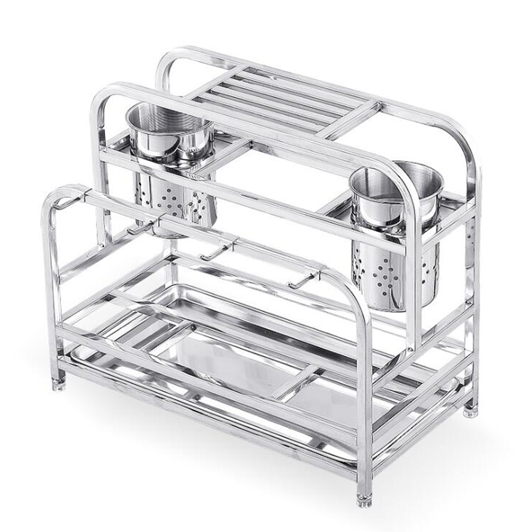 Kệ nhà bếp đa năng - Kệ để dao đũa - Kệ để dao đũa thớt full inox 35x18x27cm