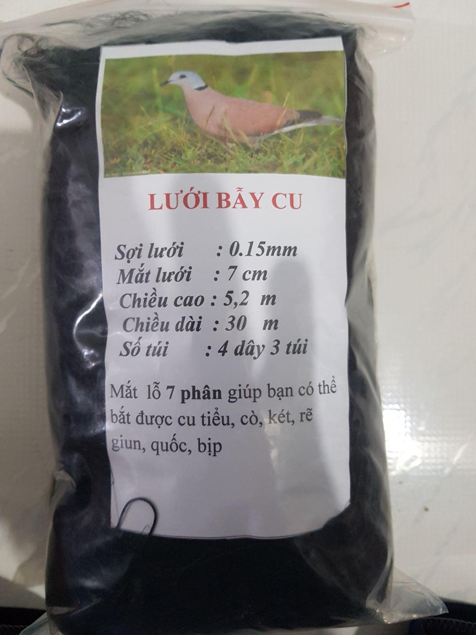 Lưới bẫy chim lưới tàn hình bẫy chim 7 phân 30m bẫy cu tiểu cò két rẽ giun quốc bip