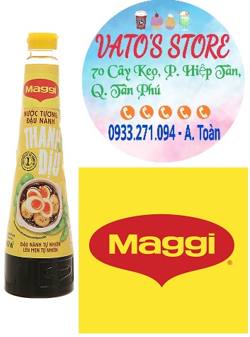 Combo 5 chai nước tương đậu nành thanh dịu MAGGI nắp vàng 450ml / Nước tương đậu nành MAGGI thanh dịu nắp vàng 450ml