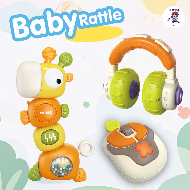  Đồ Chơi Gặm Nướu Montessori Hươu Baby Rattle Phát Nhạc Có Nhiều Nút Bấm Cho Bé Rèn Luyện Tay Và Mắt 