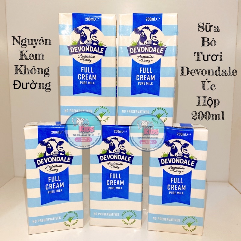 Sữa bò tươi devondale úc