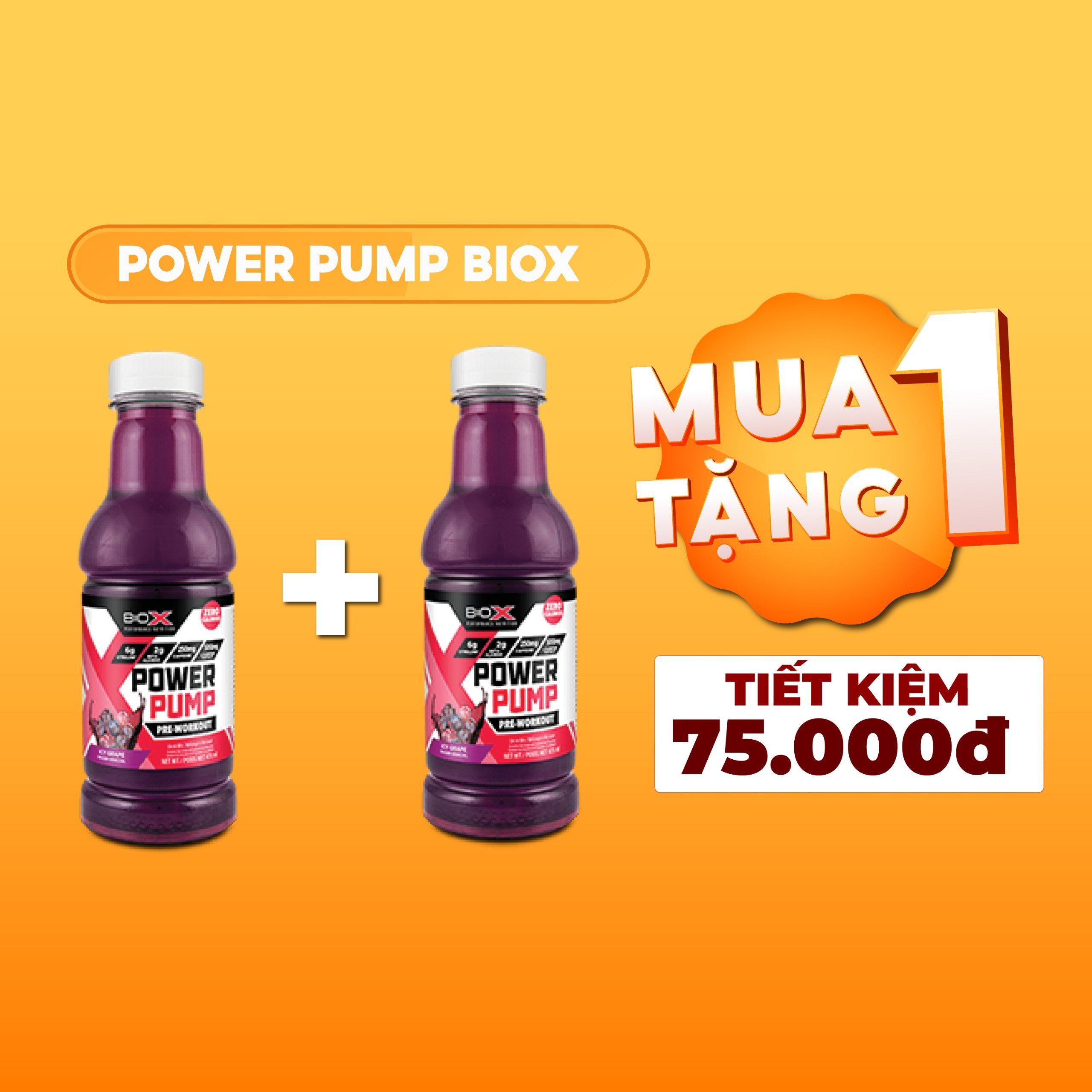 Nước uống bổ sung năng lượng - pre-workout power pump rtd biox chai 473ml