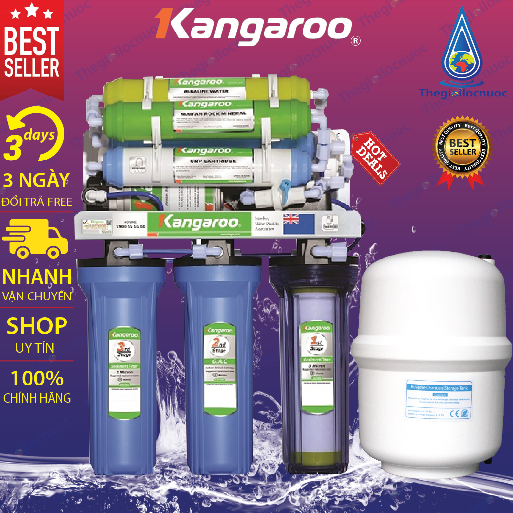 Máy lọc nước Kangaroo 8 cấp lọc KG108A chính hãng