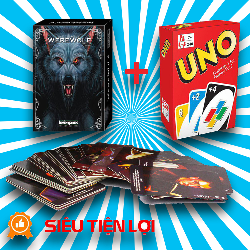 [HCM][COMBO HỦY DIỆT] BỘ MA SÓI ULTIMATE + UNO 108 DÀY SIÊU TIỆN LỢI