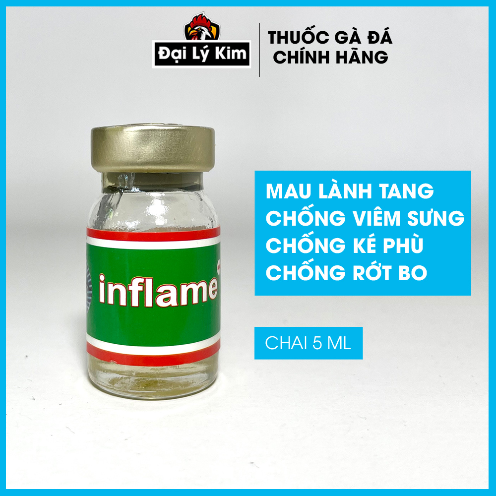 Thuốc trị tang gà đá Inflame chai 5ml nhập khẩu chính hãng Thái Lan + trị tang gà đá trị tang cho gà đá thuốc trị tang cho gà đá trị tan gà đá