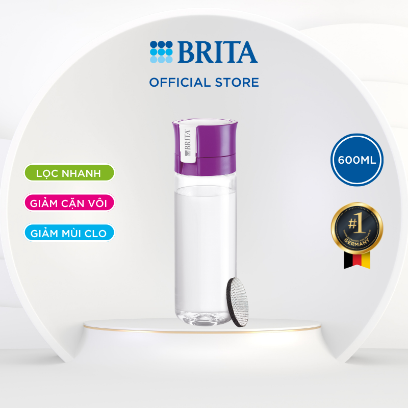 Bình lọc nước brita vital purple 600ml - thương hiệu đến từ đức