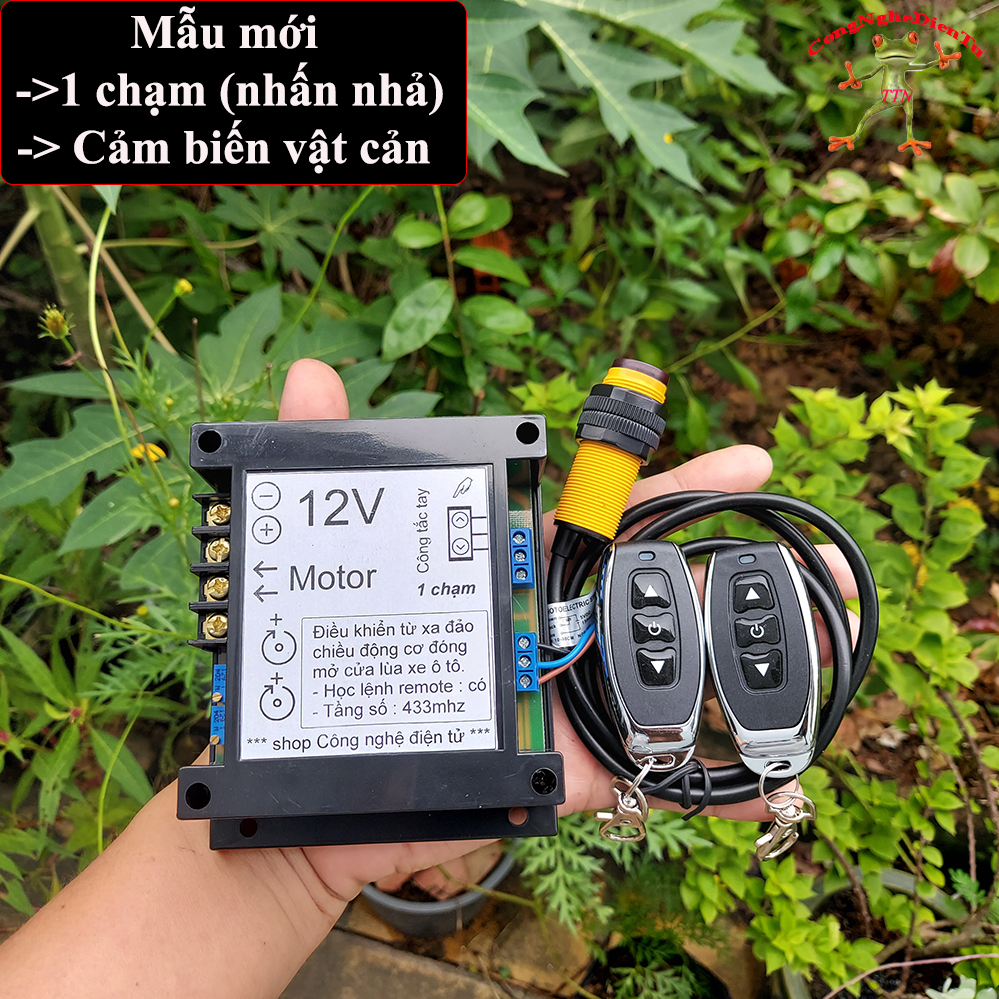 (1 chạm 3 dây ) Điều khiển từ xa cửa lùa xe ô tô 12v  - cảm biến vật cản