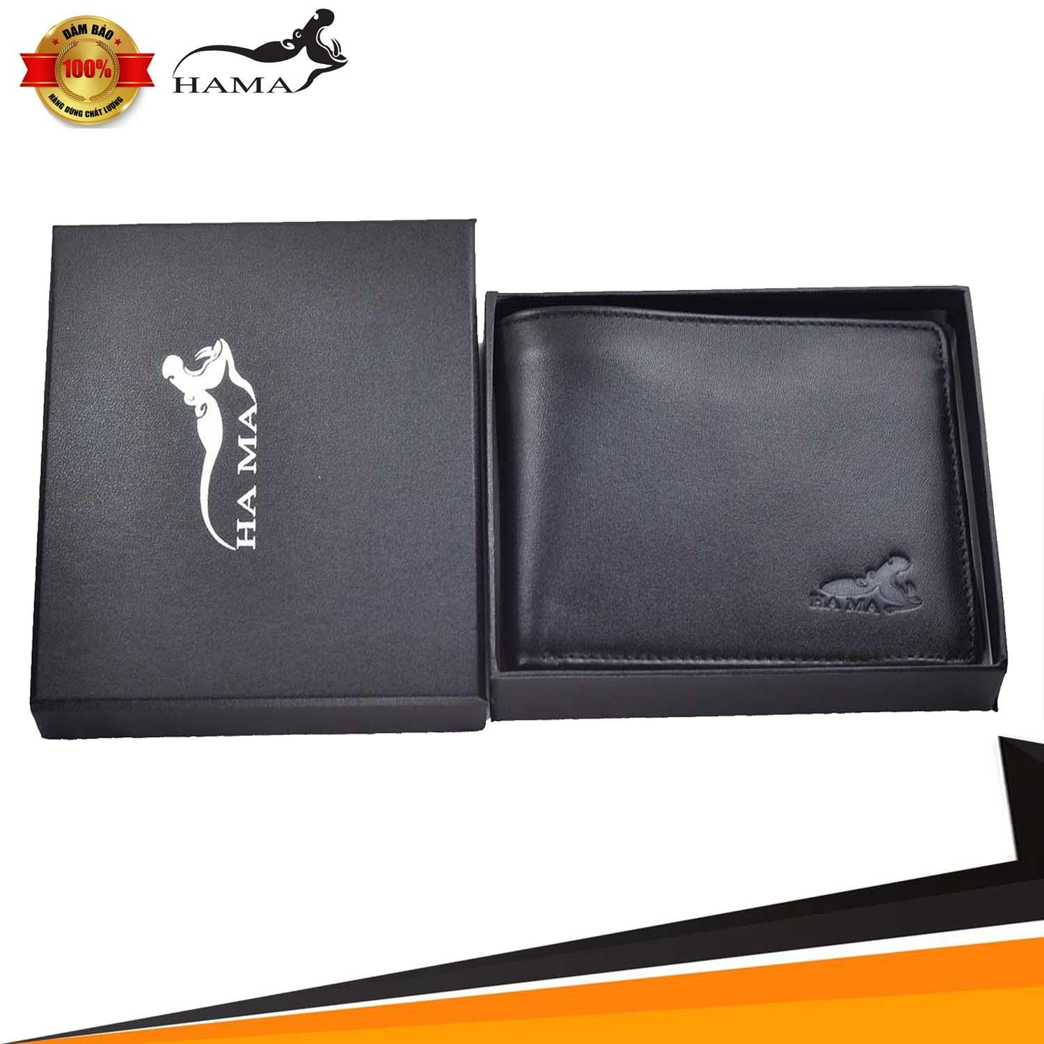 Ví nam da thật hama màu đen vnt-01