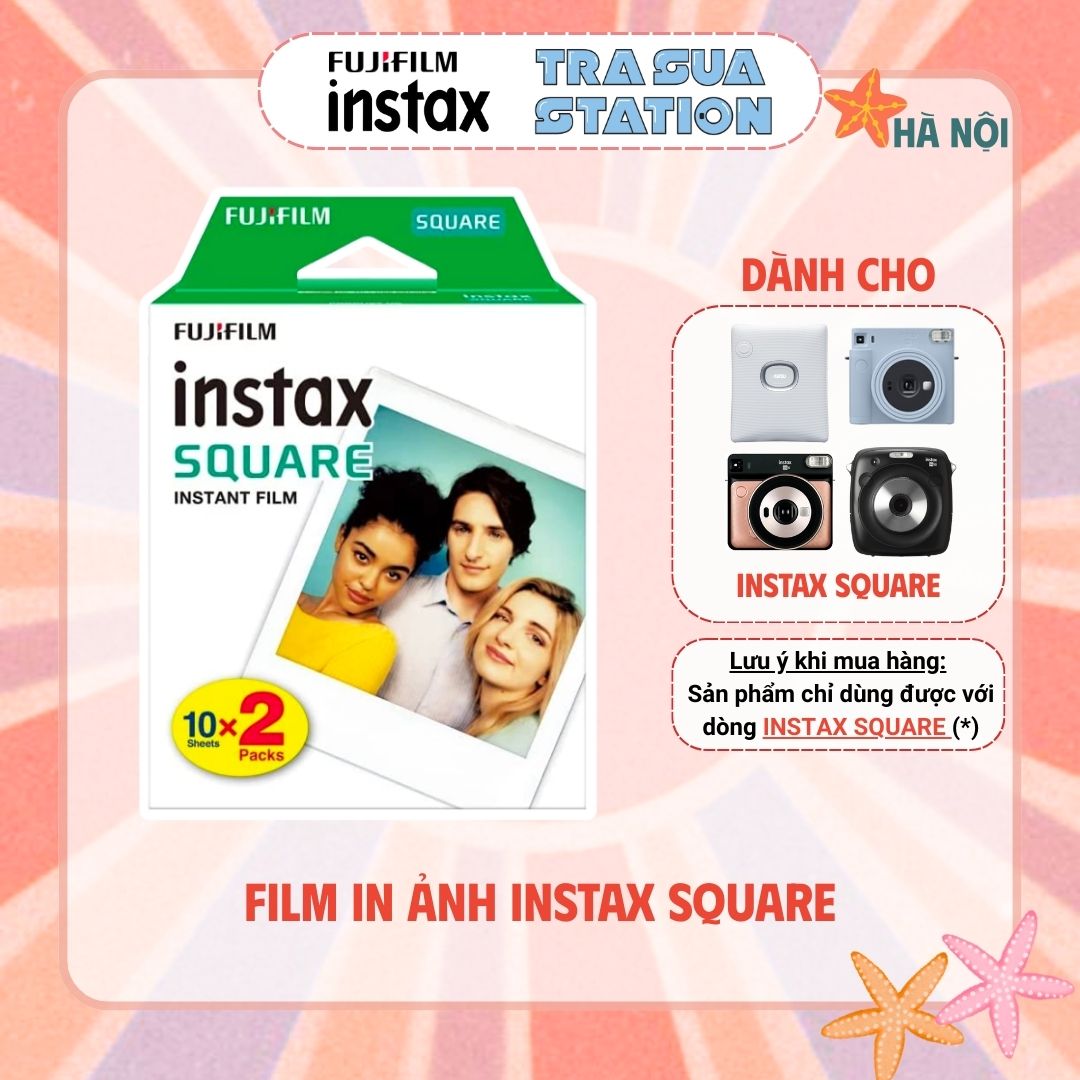 [HN] FILM INSTAX SQUARE (20 tấm) - Film vuông chụp ảnh lấy liền Fujifilm Instax