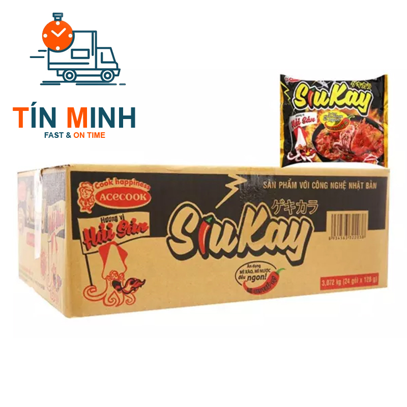 Mì Siukay hải sản thùng 24 gói 128g - Cty TM