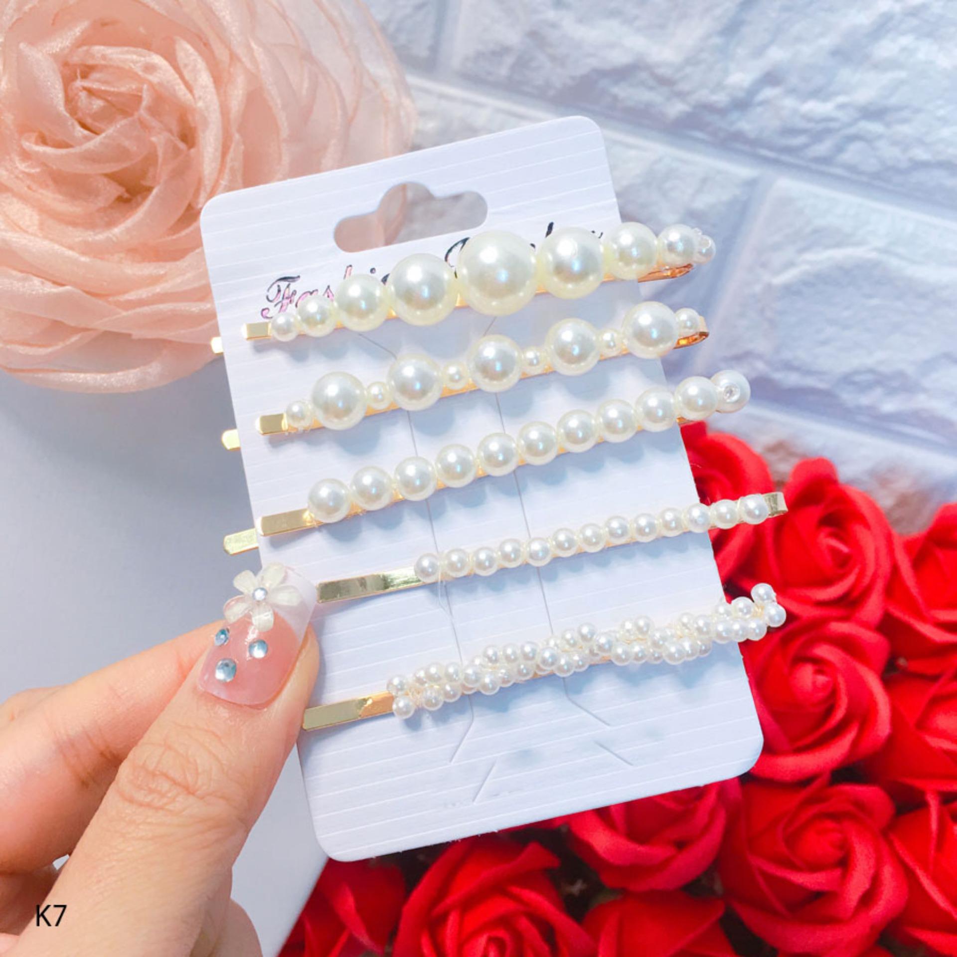 Set 5 kẹp tóc mái phong cách hàn quốc k7 - long tien