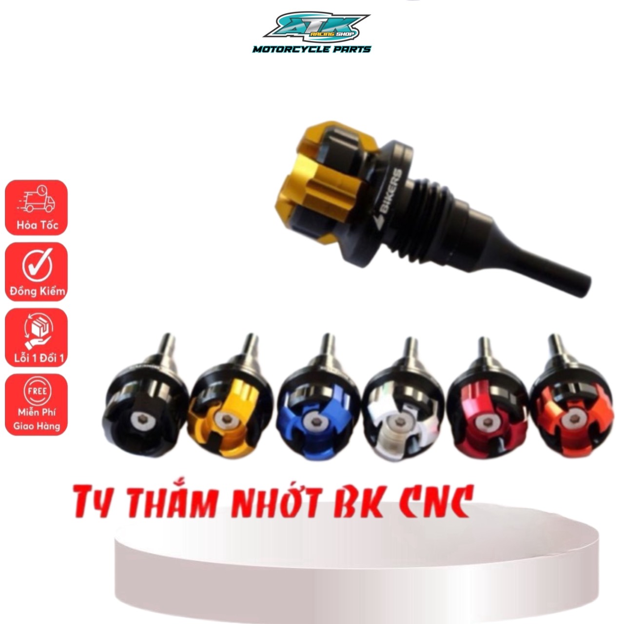 Ty thăm nhớt nhôm cnc cho các dòng xe honda và xe yamaha, exciter, winner,wave, dream, sirius, ab vision ...