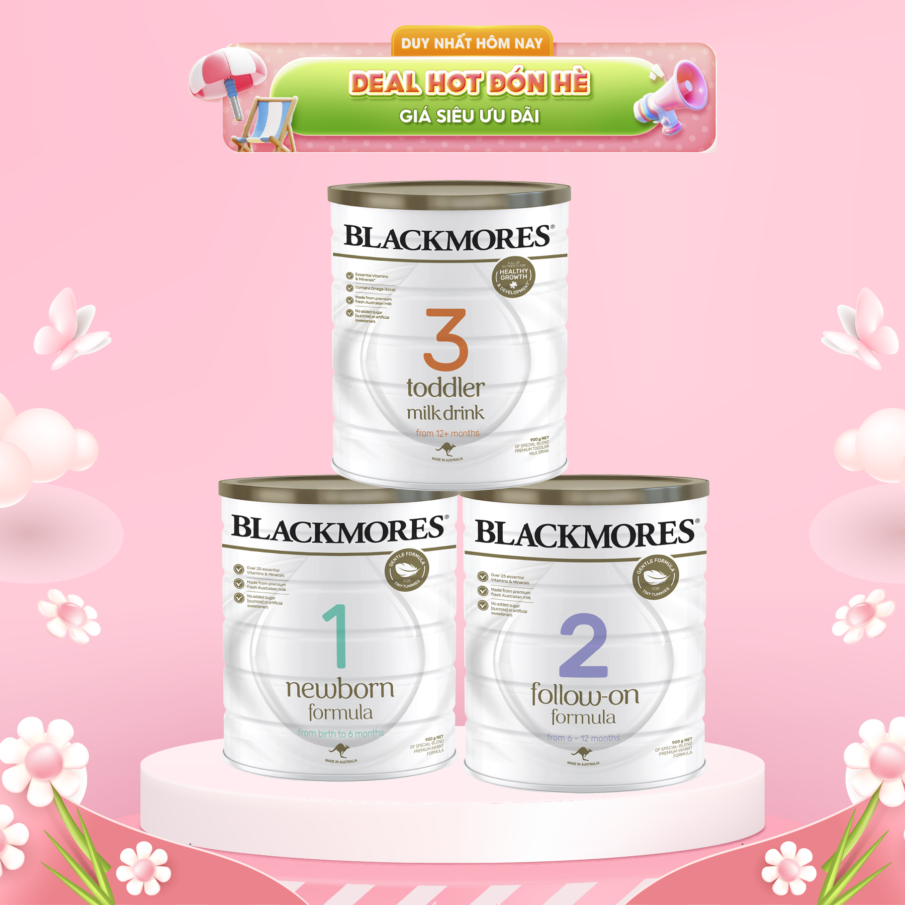  Sữa Blackmores Úc ❣️TẶNG QUÀ❣️ tem Liên Phong đủ số 1,2,3 900g - Childs_Day 
