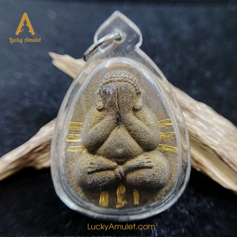 Lucky Amulet - Phật hộ mệnh - Phật bịt mắt - Cầu bình an và may mắn - Tặng kèm hộp gỗ