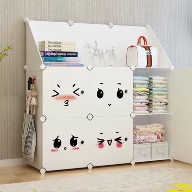 {Mẫu Bán Chạy} Tủ Nhựa Lắp Ghép Đa Năng 6 Ngăn&3 Ô Tam Giác, Sâu 37Cm Để Đồ, Để Quần Áo, Để Túi Xách