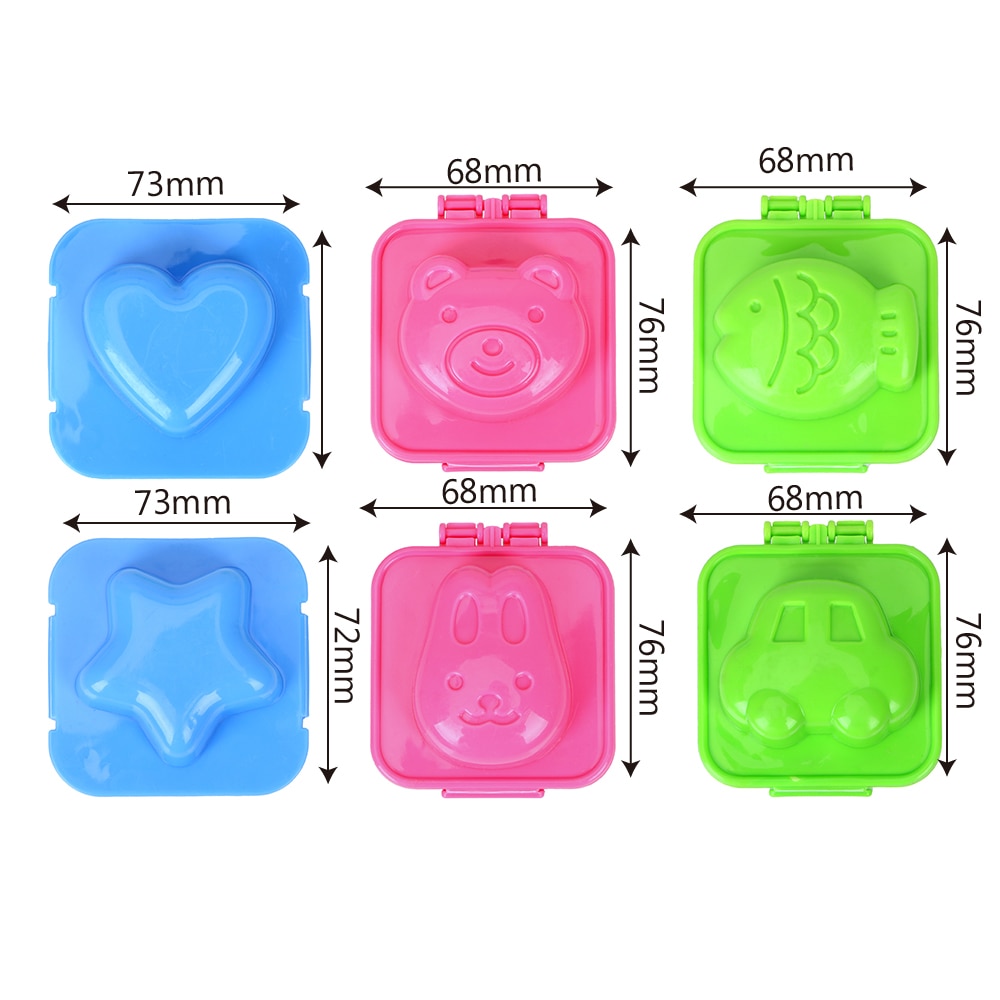 Bộ 6 khuôn cơm hình ngỗ nghĩnh tạo sự tò mò cho bé