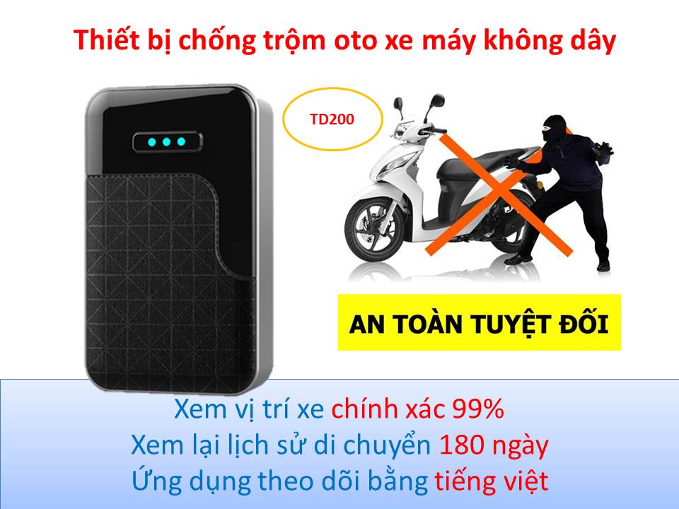 Thiết bị theo dõi chống trộm oto xe máy không dây pin khủng tặng phần mềm tải miễn phí,nam châm hút siêu mạnh