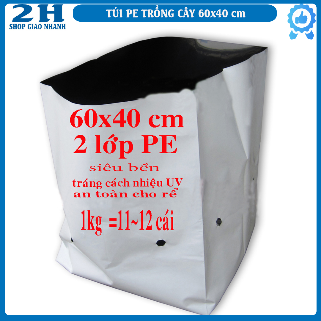 Túi trồng cây dưa lưới 40x40cm, kích thước thật như hình, trồng rau, cây cảnh, cây ăn trái 1kg =12~13 cái