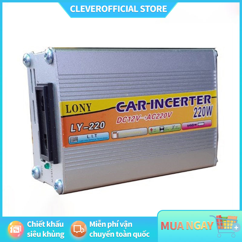  ⚡Miễn Phí Vận Chuyển⚡ Nguyên Chất Sóng Sin Inverter DC 12V Sang AC 220V Điện Áp 220W Biến Điện Năng Lượng Mặt Trời xe Inverter 