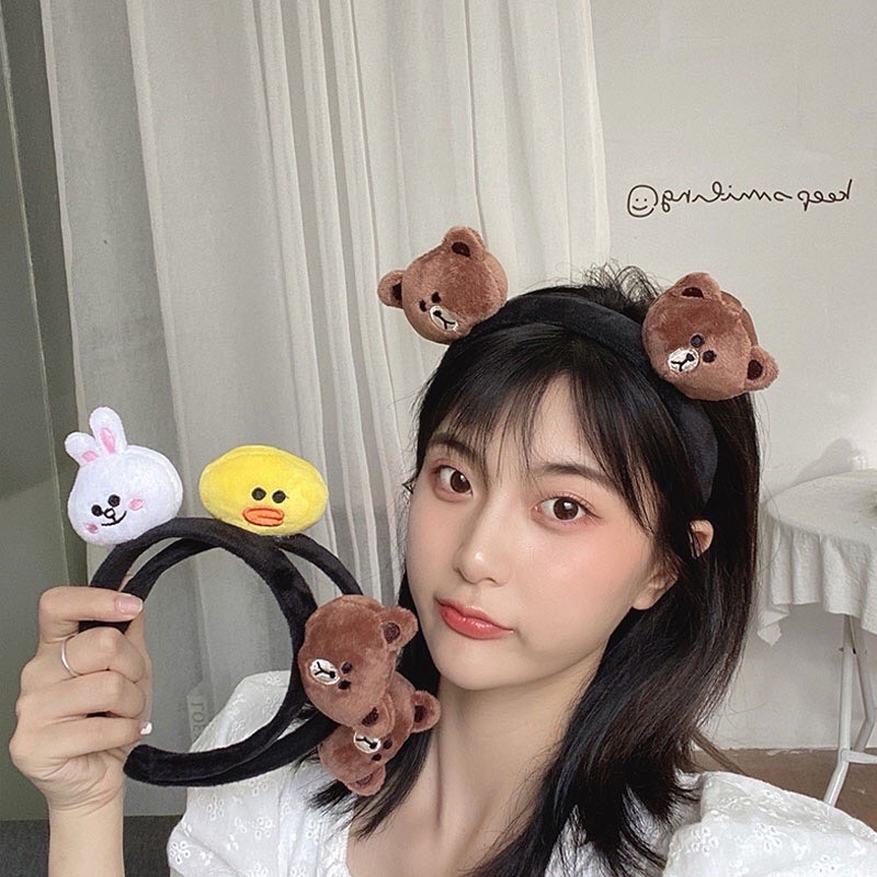 Bờm tóc Gấu Nâu Brown đáng yêu thời trang
