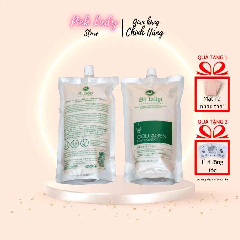 Kem ủ tóc siêu phục hồi bibop nhật bản 1000ml - dầu ủ tóc mềm mượt collagen chính hãng
