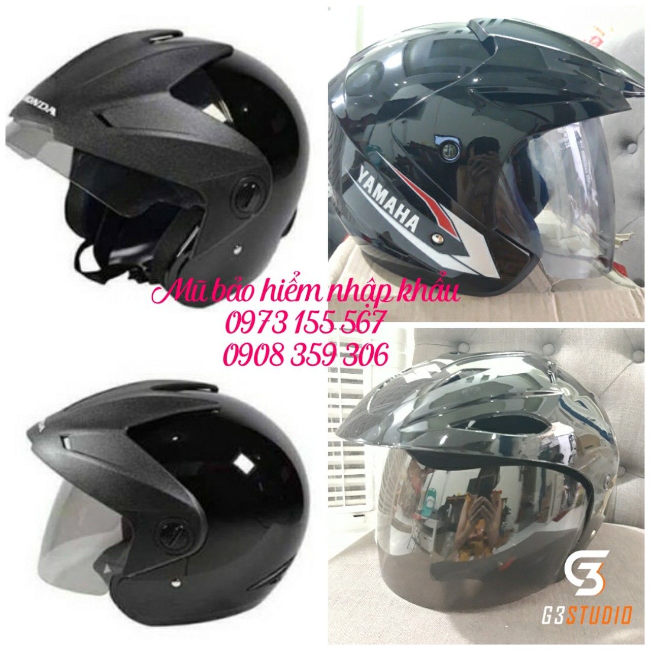 Mũ bảo hiểm honda, yamaha, suzuki trầy xước- giao ngẫu nhiên
