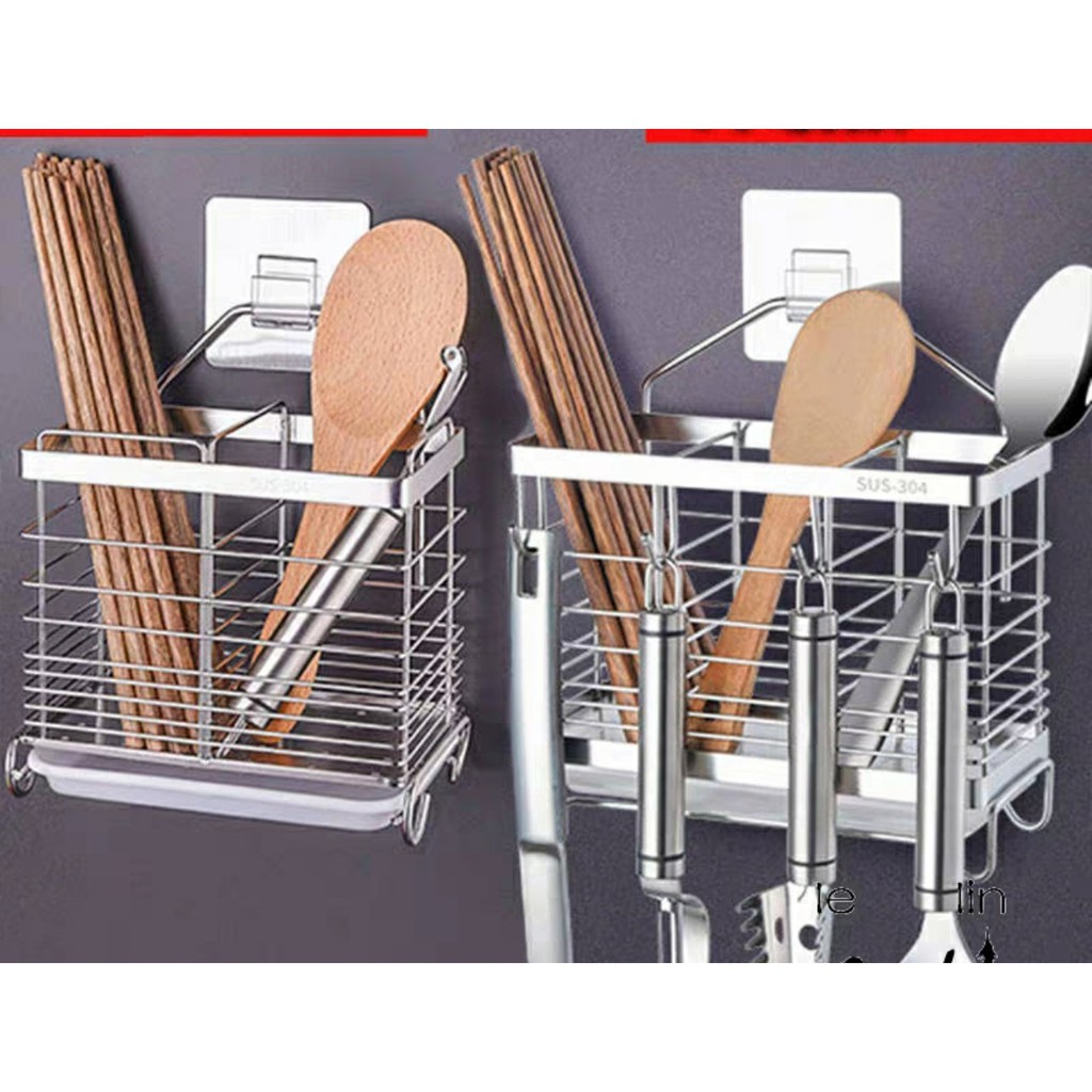 Giá INOX 304 Đựng Đũa Dán Tường Gạch Men Siêu Chắc, Ống đũa nhà bếp - OD304