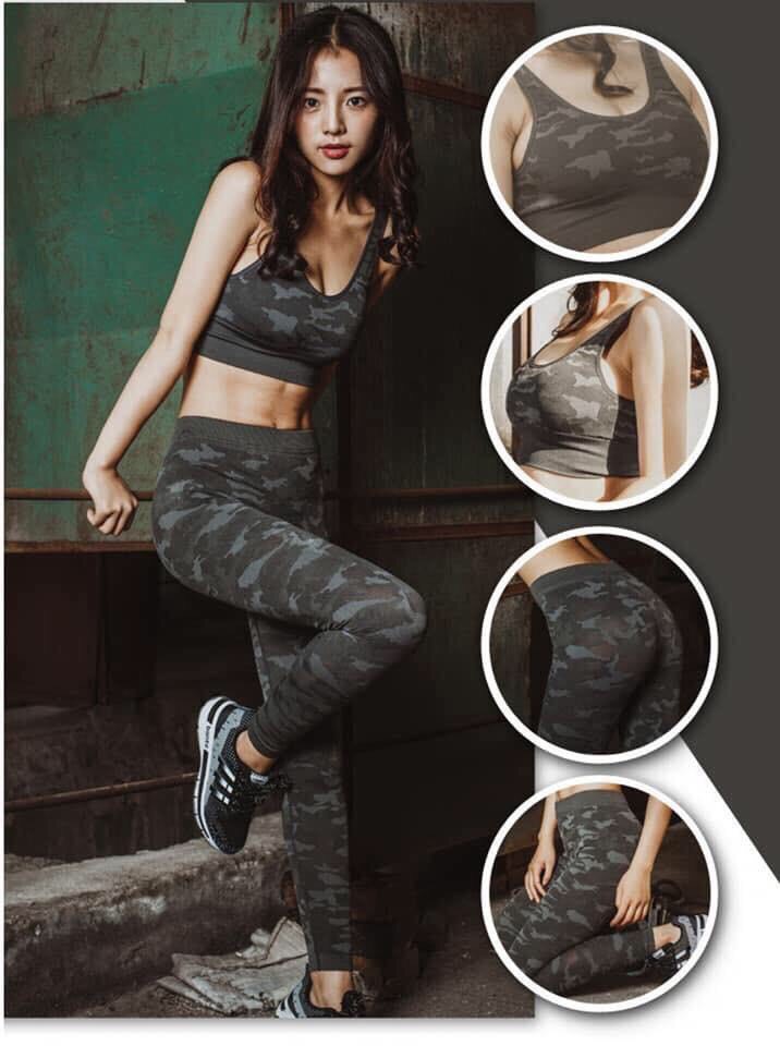 Bộ đồ tập yoga gym rằn ri B23