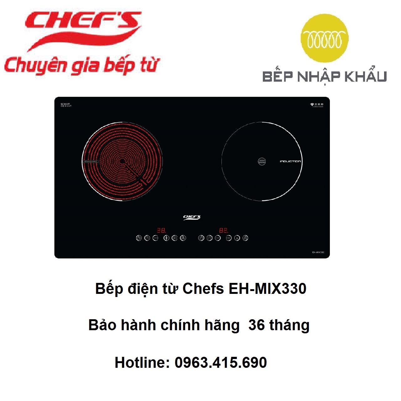 Bếp điện từ chefs eh-mix330