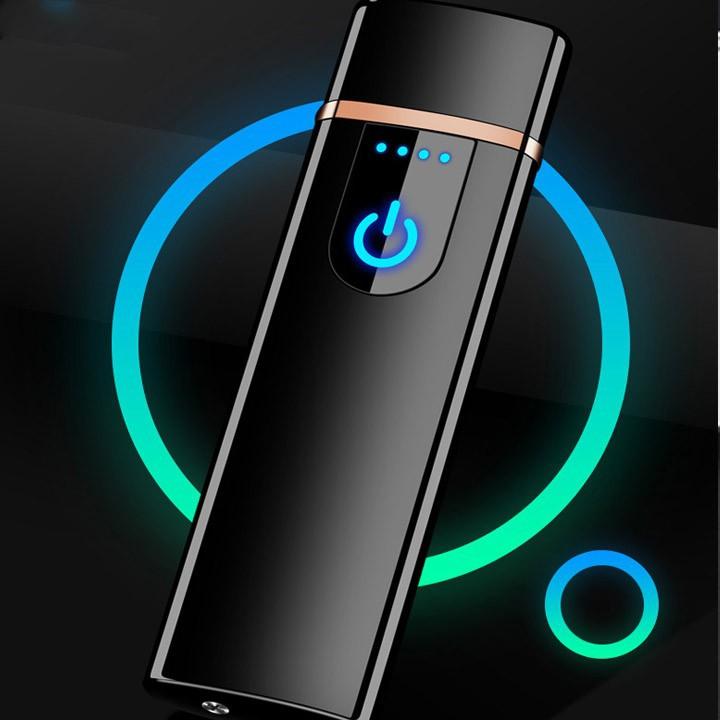 Bật Lửa Điện Cảm Ứng Vân Tay Siêu Mỏng Cao Cấp, bật lửa usb , bat lua dien , bat lua cam ung