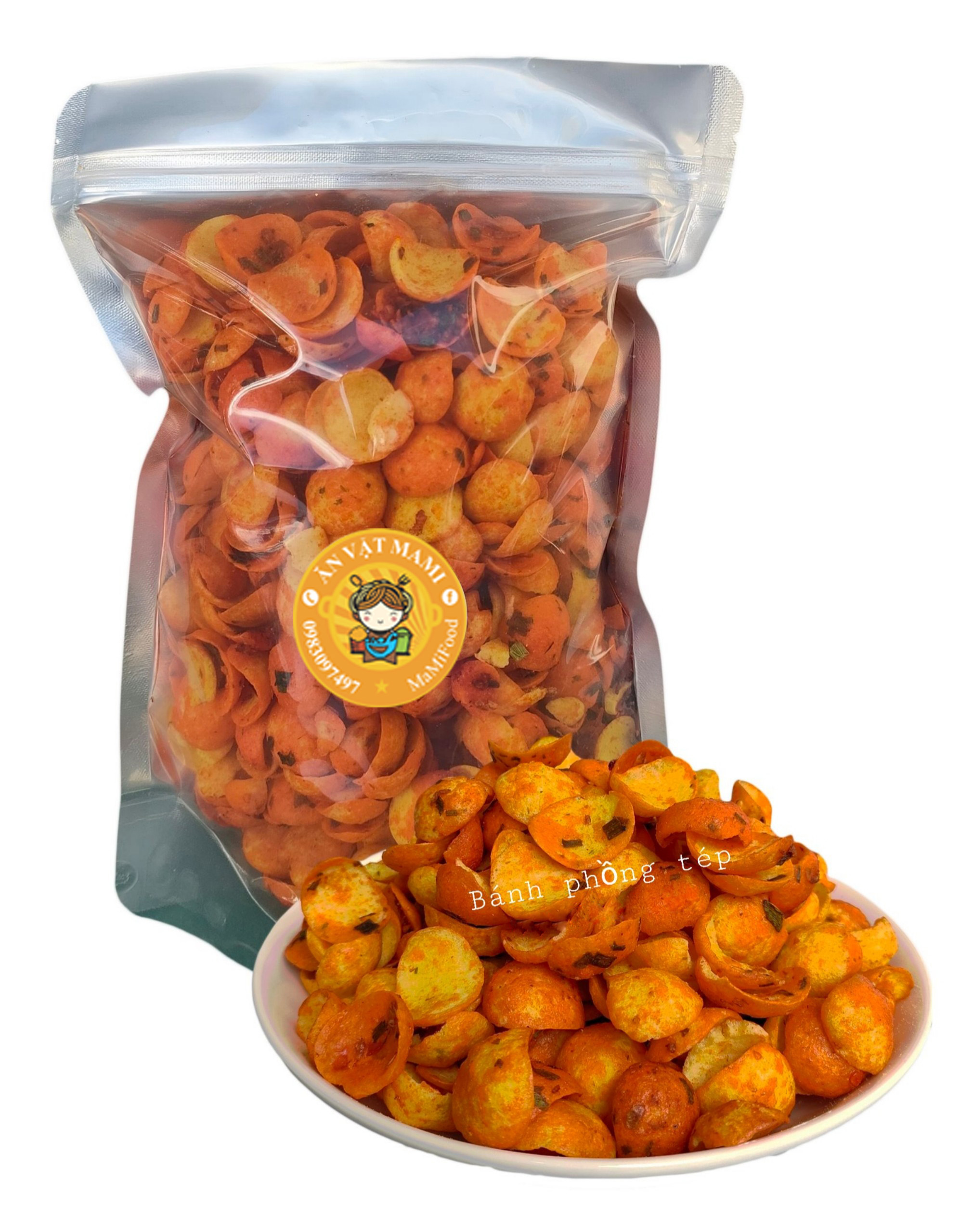 500g Bánh phồng trộn tép sấy giòn, siêu ngon, MTFood