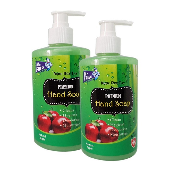 Bộ 2 chai nước rửa tay premium mr fresh hàn quốc 500ml hương táo mỹ gt714