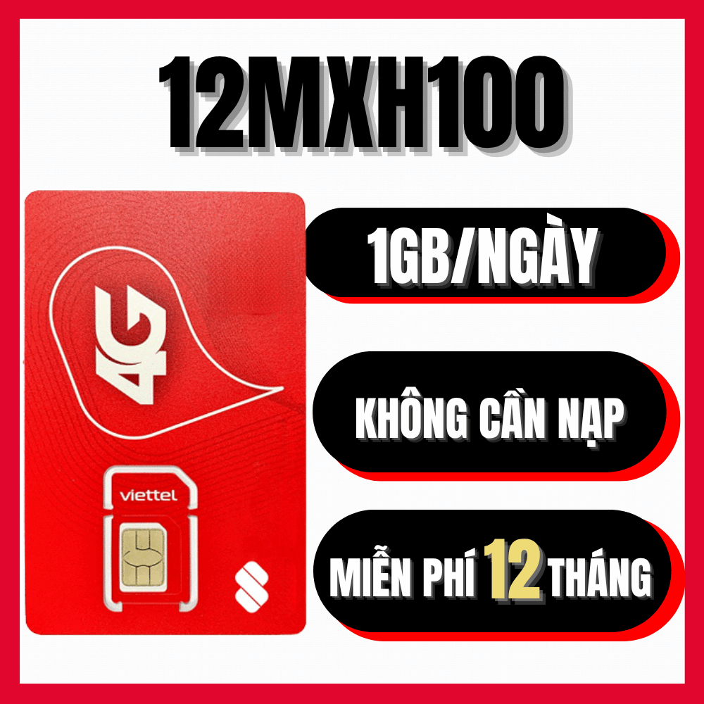    500GB THÁNG    SIM 5G VIETTEL KHÔNG GIỚI HẠN DATA DÙNG MẠNG XÃ HỘI TRỌN GÓI 1 NĂM KHÔNG NẠP TIỀN | 12MXH100 6MXH80Y 12MXH80Y 12SD125 12SD90 12T5G125 12ST60N . FREESHIP - CHƯA KÍCH HOẠT 