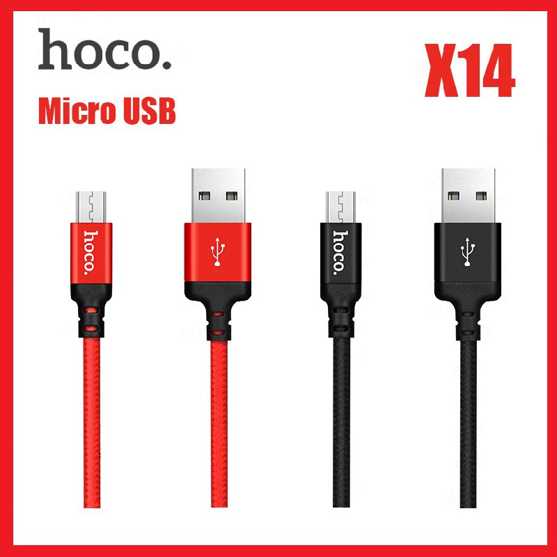 Cáp sạc hoco x14 micro/typec/iphone chống rối