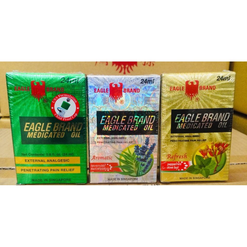 Dầu gió xanh trắng vàng con ó eagle brand 24ml