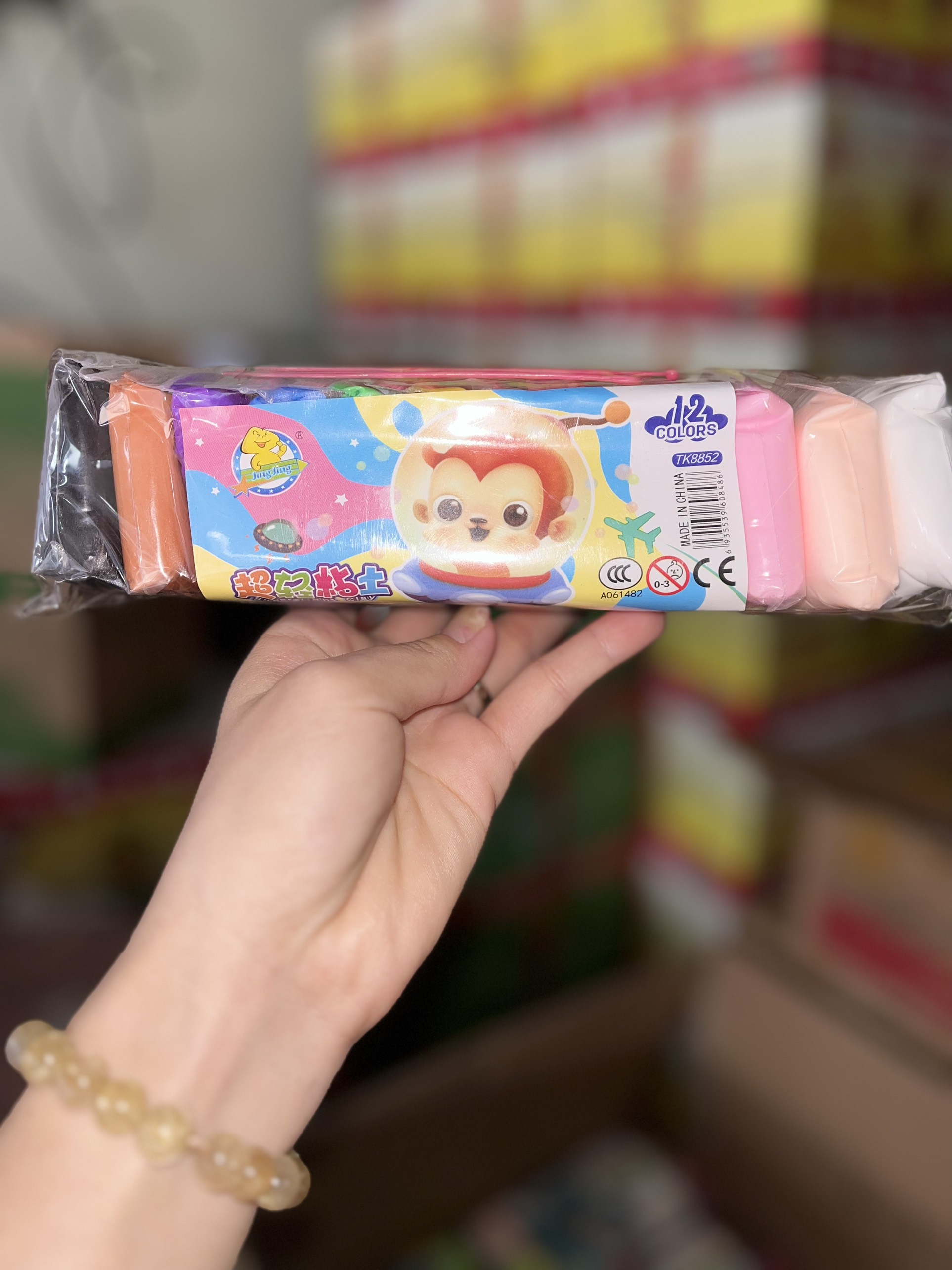 Đất Sét Tự Khô 12/24 Màu An Toàn Nặn Hình Cao Cấp Siêu Nhẹ Dành Cho Bé Làm Butter Slime Trang Trí
