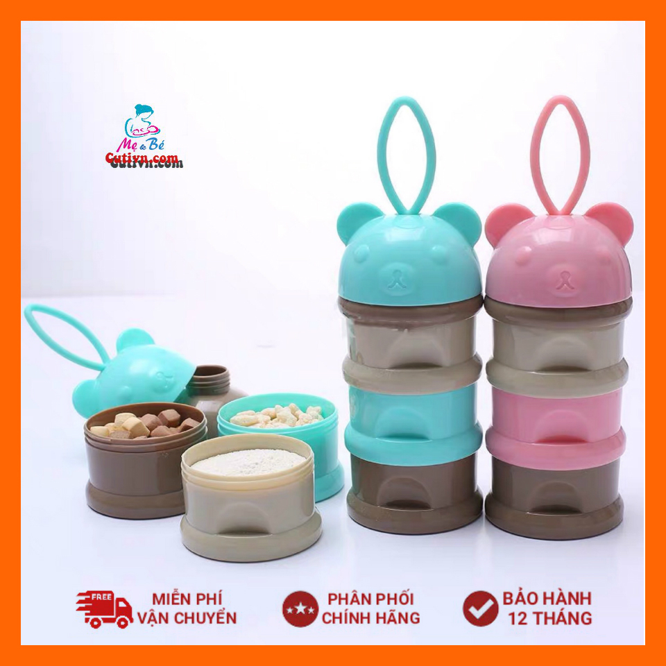 Hộp chia sữa 3 tầng có quai cầm