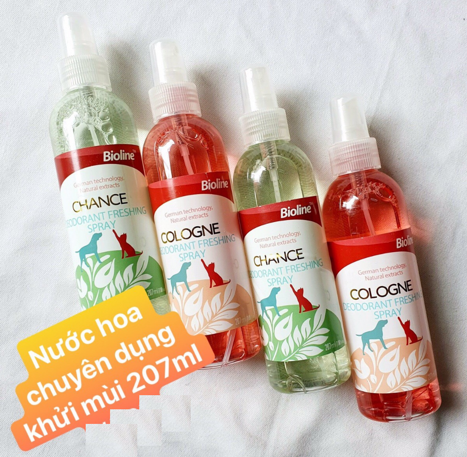 Nước hoa cho chó mèo Bioline 207ml