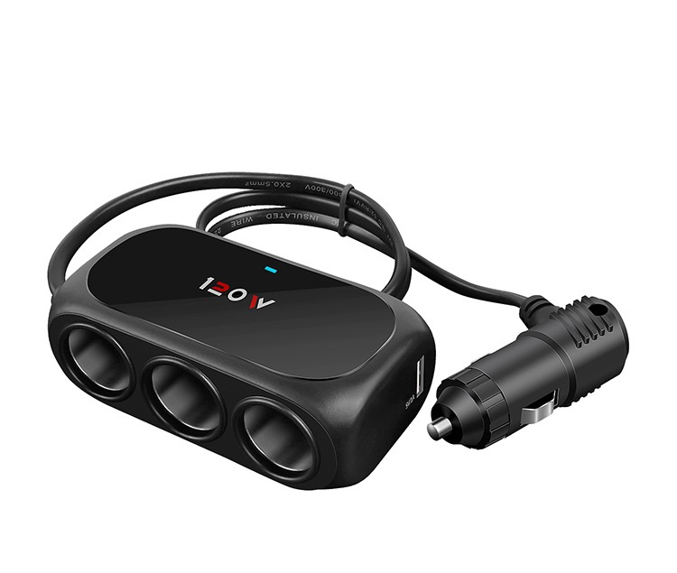 Bộ chia tẩu sạc ô tô 3 cổng tẩu 2 usb model wt-d23