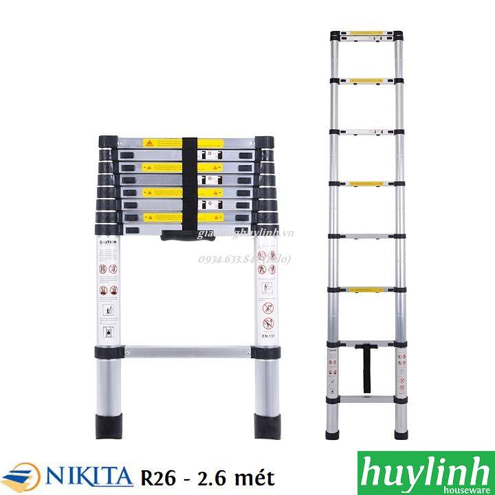 Thang nhôm rút đơn nikita r26 - 2.6 mét