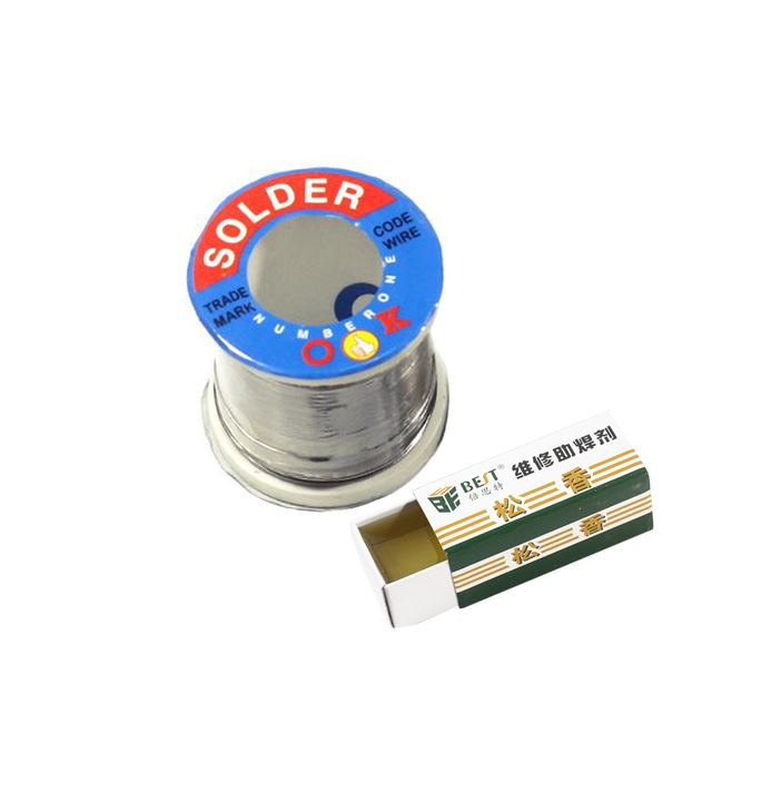 Combo thiếc hàn solder-ok 100g và nhựa thông hộp loại tốt