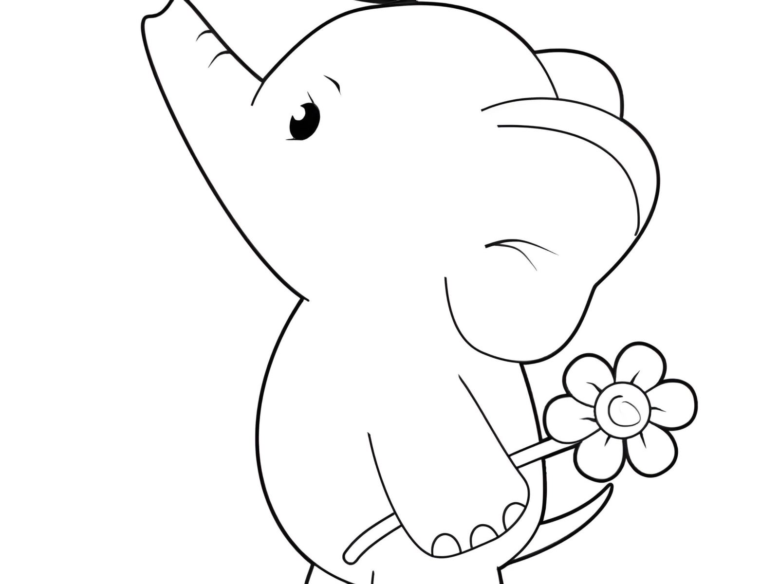 30+ Bức tranh tô màu con voi đẹp cho bé tập tô - Hương.Vn