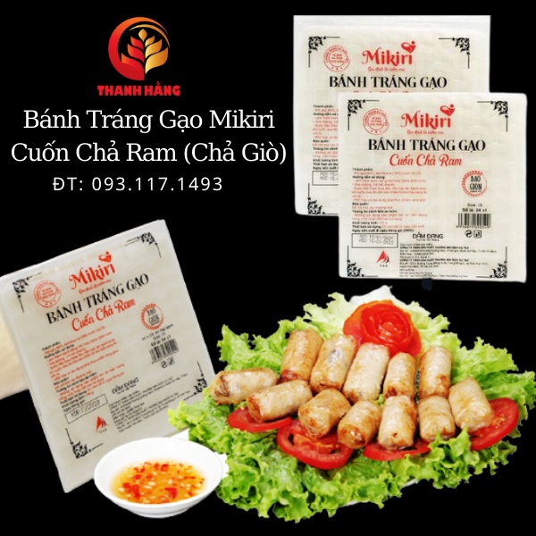 Bánh Tráng Cuốn Chả Ram Mikiri 24 Lá – Bánh Tráng Gạo Cuốn Chả Giò Vàng Giòn – Nông Sản Sạch Thanh Hằng
