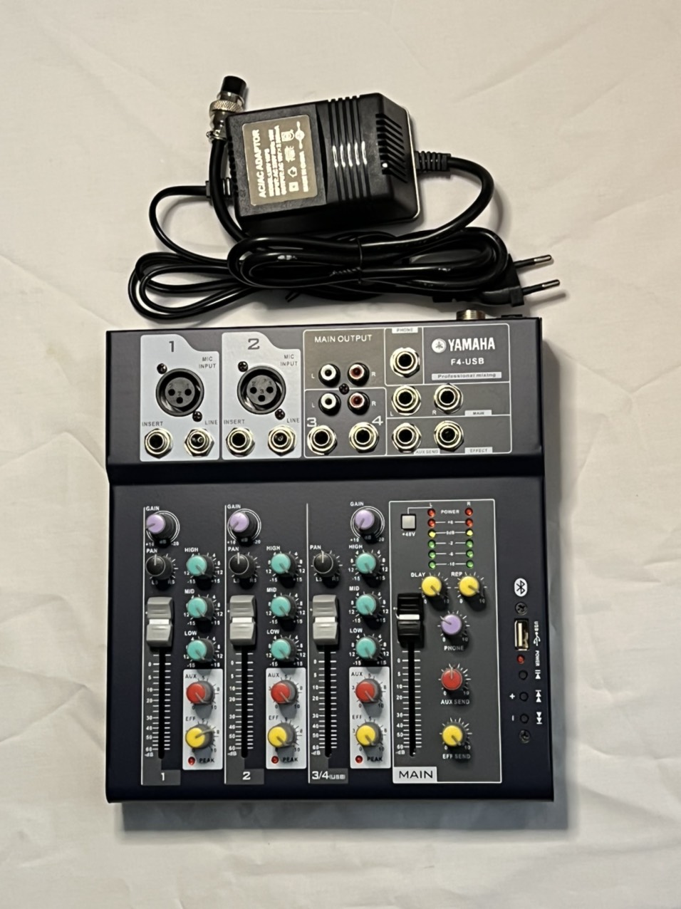 Bộ chộn âm thanh mixer f4 usb có bluetooth bh 12 tháng