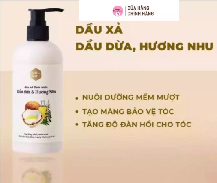 Dầu xả thiên nhiên dầu dừa & hương nhu mộc nhu