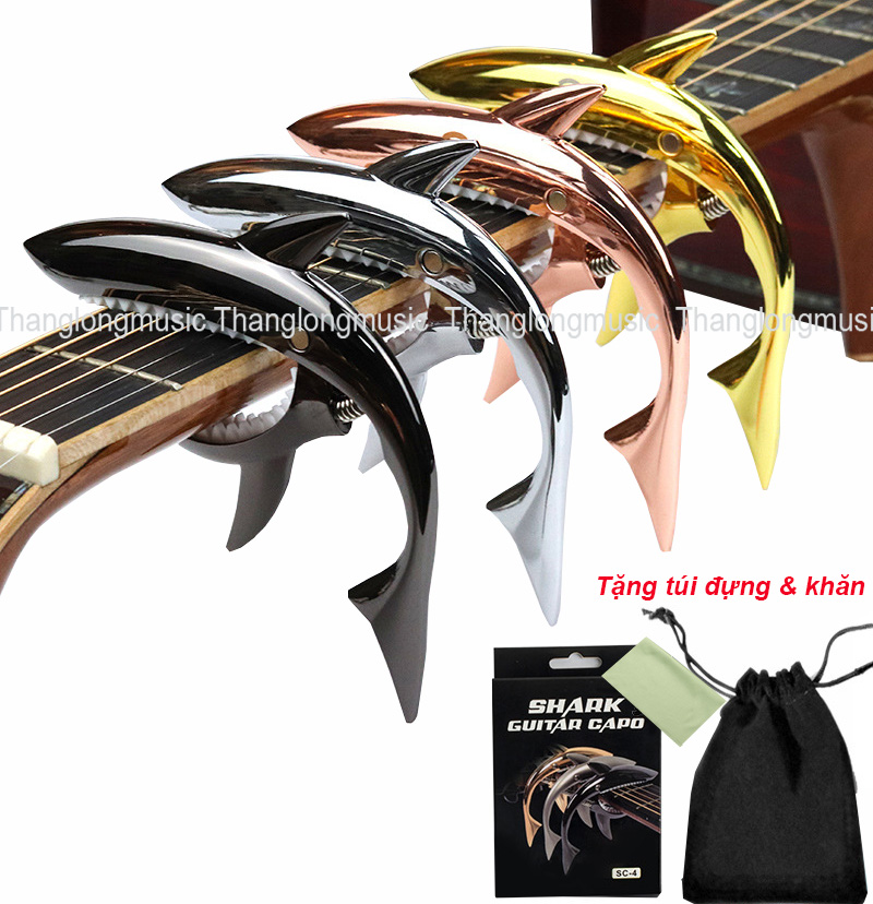 Kẹp Capo Guitar Cá Mập Cao Cấp Dành Cho Đàn Guitar Acoustic, Classic  - Thăng Long Music