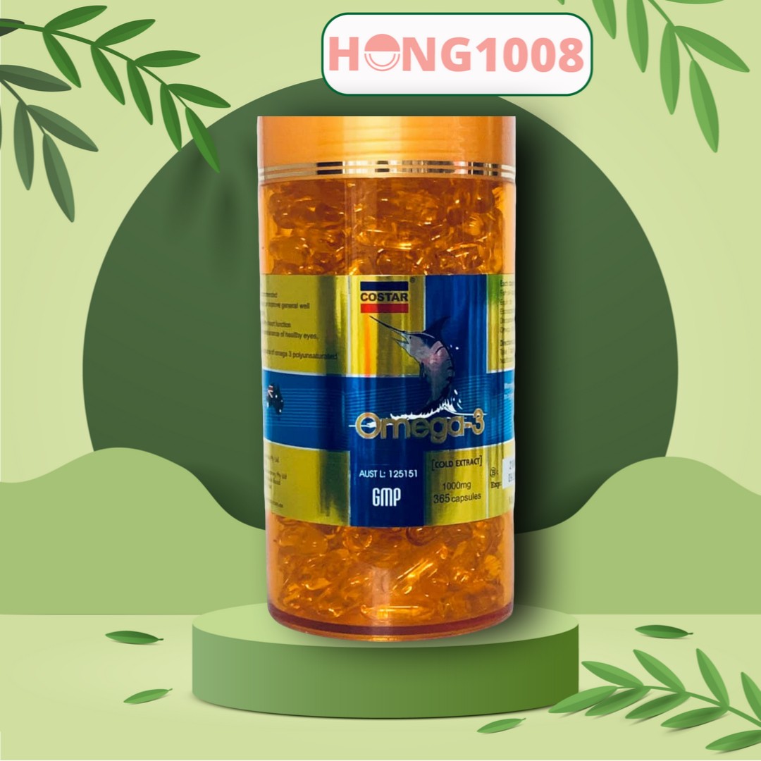 Viên uống Costar Dầu Cá Omega 3 Costar Úc 1000mg 365 viên Của Úc - Shop Hong1008
