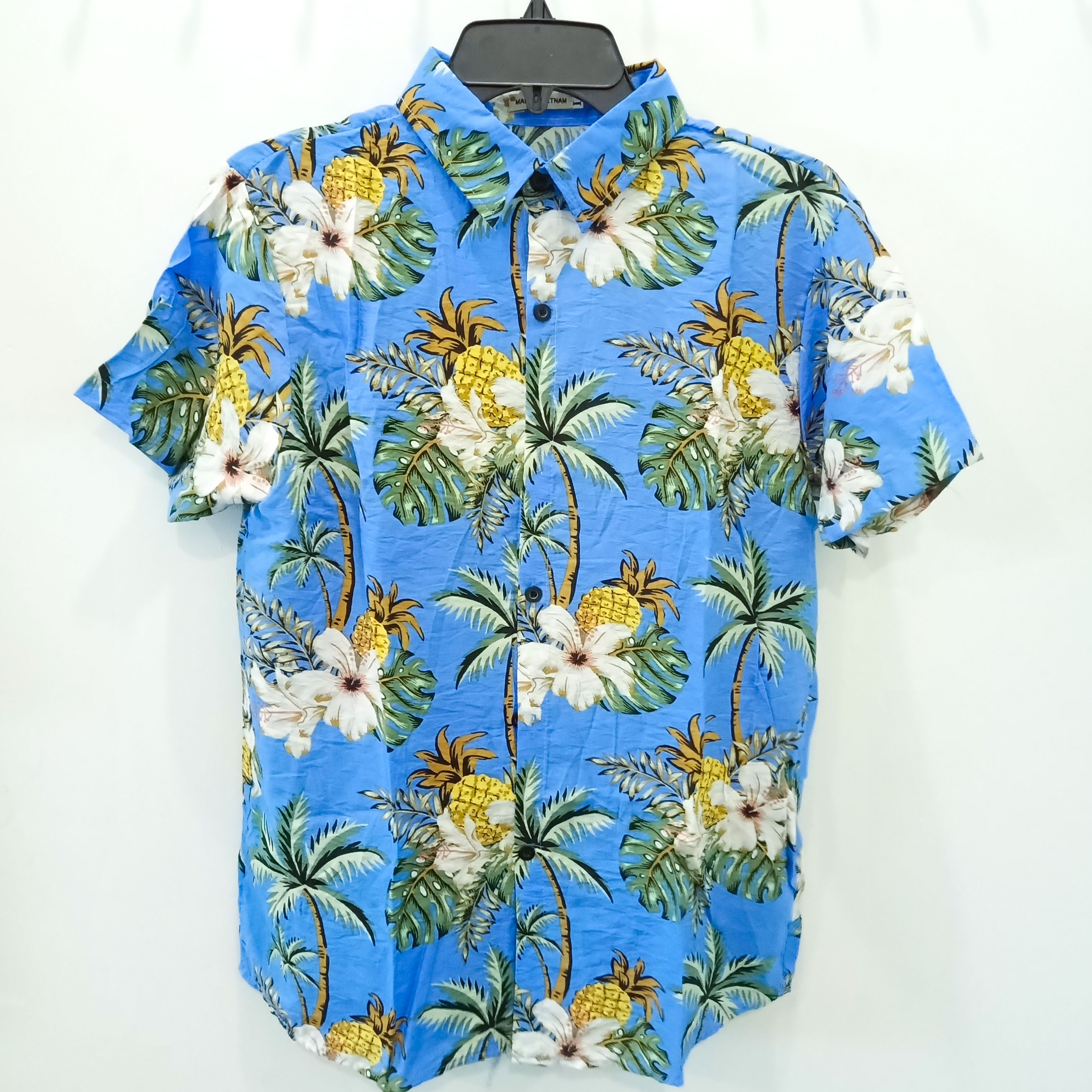 [HCM]Áo sơ mi Hawaii áo hoa lá cây áo đi biển vải kate đũi - ASM43