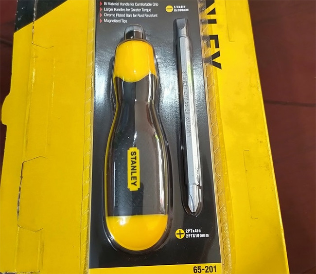 Bộ tô vít stanley 65-201 đảo chiều có từ 2 cây 100% chính hãng